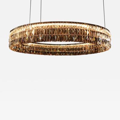 Georg Baldele GLITTERHOOP GOLDEN ANTIQUE minimalist crystal chandelier