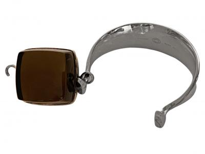 Georg Jensen 1960s Georg Jensen Rock Crystal Bangle 203 Vivianna Torun