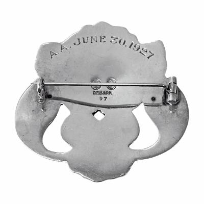 Georg Jensen Antique Georg Jensen early Brooch 830 std C 1927