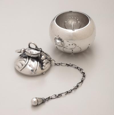 Georg Jensen Blossom Sterling Silver Tea Infuser by Georg Jensen