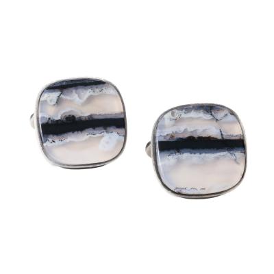Georg Jensen Cufflinks 131A Sterling GJS ZebraJasper