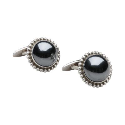 Georg Jensen Cufflinks 25 Hematite Sterling