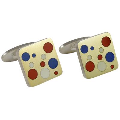 Georg Jensen Cufflinks No 93 Red White and Blue