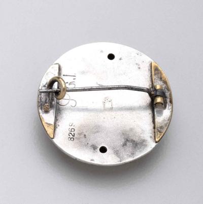 Georg Jensen Early Georg Jensen Brooch with Red Garnets