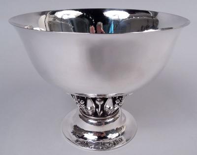 Georg Jensen Early Georg Jensen Danish Modern Sterling Silver Grape Bowl