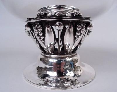 Georg Jensen Early Georg Jensen Danish Modern Sterling Silver Grape Bowl