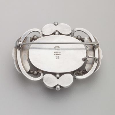 Georg Jensen Georg Jensen Amber Chrysophrase Brooch 78