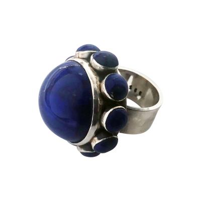 Georg Jensen Georg Jensen Astrid Fog Lapis Modernist Ring 1971