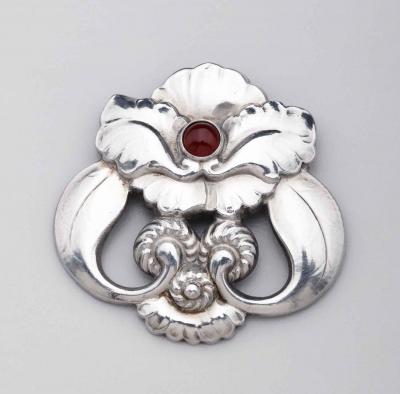 Georg Jensen Georg Jensen Brooch No 97 with Carnelian