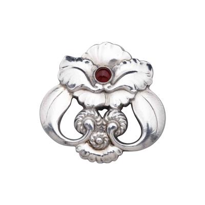 Georg Jensen Georg Jensen Brooch No 97 with Carnelian