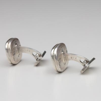 Georg Jensen Georg Jensen Cufflinks Silver Enamel 602 Naja Salto