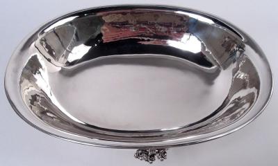Georg Jensen Georg Jensen Danish Modern Sterling Silver Grape Centerpiece Bowl