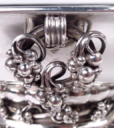 Georg Jensen Georg Jensen Danish Modern Sterling Silver Grape Centerpiece Bowl