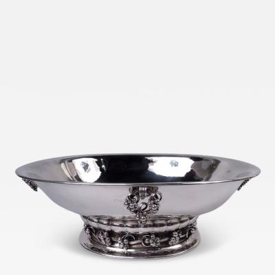 Georg Jensen Georg Jensen Danish Modern Sterling Silver Grape Centerpiece Bowl