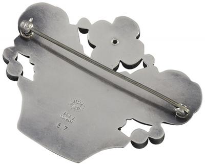 Georg Jensen Georg Jensen Flower Basket Brooch No 67 Silver with Moonstones
