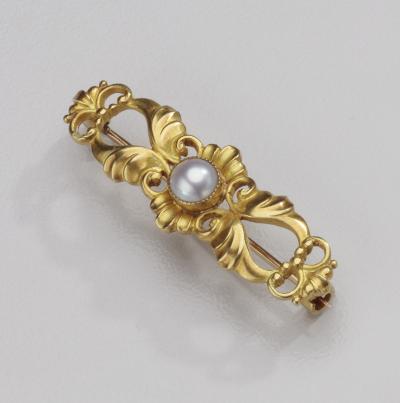 Georg Jensen Georg Jensen Gold Brooch No 249 with Pearls