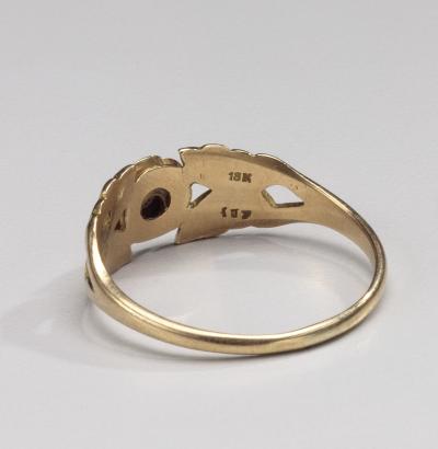 Georg Jensen Georg Jensen Gold Ring No 137 with Ruby