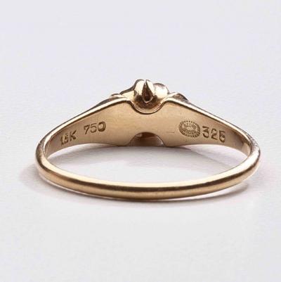 Georg Jensen Georg Jensen Gold Ring No 325 with Diamond