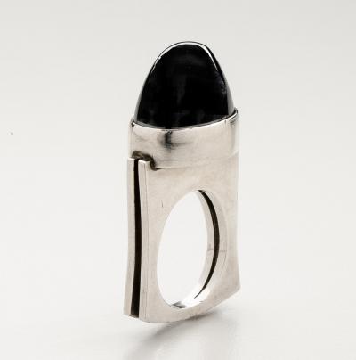 Georg Jensen Georg Jensen Ring No A89 Silver with Hematite