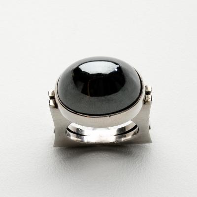 Georg Jensen Georg Jensen Ring No A89 Silver with Hematite