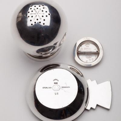 Georg Jensen Georg Jensen Salt Celler No 15 Pepper Shaker No 632 in Pyramid