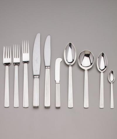 Georg Jensen Georg Jensen Silver Bernadotte 10 Piece Place Setting Service for 12