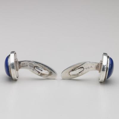Georg Jensen Georg Jensen Silver Lapis Cufflinks No 44A Designed by Harald Nielsen