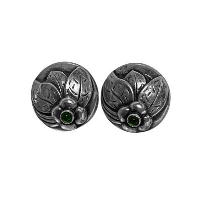 Georg Jensen Georg Jensen Sterling Chrysoprase Earrings 