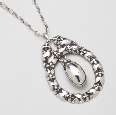 Georg Jensen Georg Jensen Sterling Pendant Necklace No 20