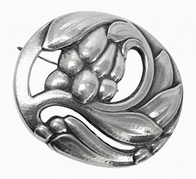 Georg Jensen Georg Jensen Sterling Silver Blossom Pin C 1940 No 65