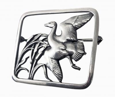 Georg Jensen Georg Jensen sterling silver Bird brooch designed by Hugo Liisberg