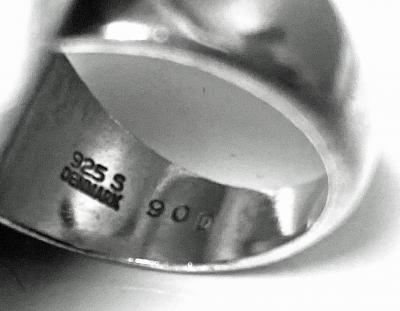 Georg Jensen George Jensen Sterling Silver bloodstone agate Ring C 1960