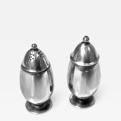 Georg Jensen Pair Georg Jensen Silver Salt and Pepper Shakers Casters 629B