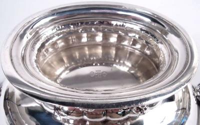 Georg Jensen Pair of Early Georg Jensen Danish Modern Grape Centerpiece Bowls