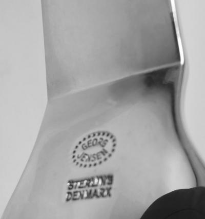 Georg Jensen Pair of Georg Jensen Continental Danish Sterling Silver Salad Servers