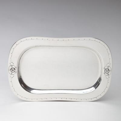 Georg Jensen Rare Georg Jensen Sterling Silver Tray No 79