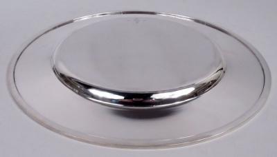 Georg Jensen Set of 8 Georg Jensen Pyramid Sterling Silver Dinner Plates