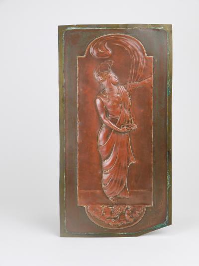 Georg Klimt Georg Klimt Vienna Secession Pair Art Nouveau Relief Panels Vienna 1900s