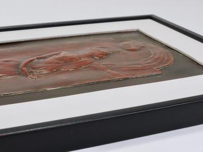 Georg Klimt Georg Klimt Vienna Secession Pair Art Nouveau Relief Panels Vienna 1900s
