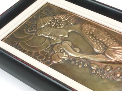 Georg Klimt Georg Klimt Vienna Secession Pair Demeter Art Nouveau Relief Panels 1900s