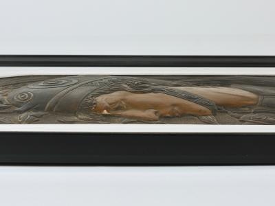 Georg Klimt Vienna Secession Pair Spartans Georg Klimt attr Art Nouveau Relief Panels