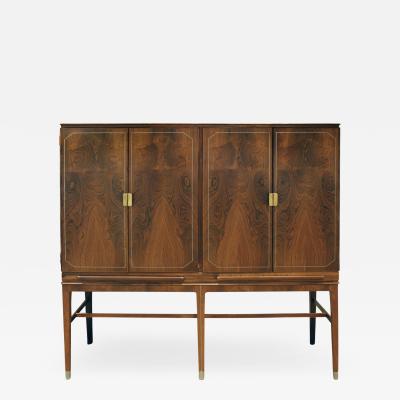 Georg Kofoed Georg Kofoed 4 Door Cabinet in Brazilian Rosewood with Inlays 1930s signed 