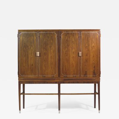 Georg Kofoed Georg Kofoed Rosewood Cabinet with Eight Karat White Gold Inlay