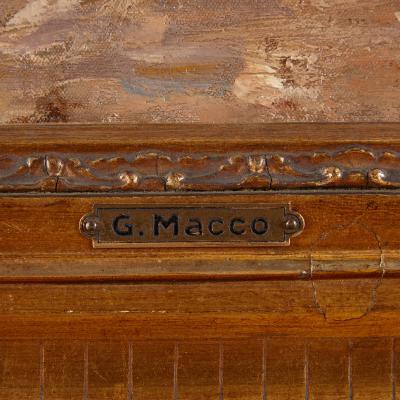 Georg Macco Orientalist oil painting of Damascus Gate in Jerusalem by Macco