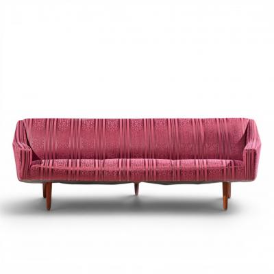 Georg Thams Georg Thams Mid Century Danish Teak Curved Sofa