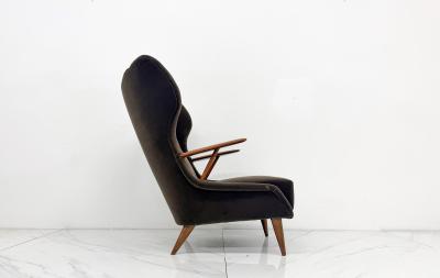 Georg Thams Model VP 37 Oak and Teak Lounge Chair by Georg Thams Denmark 1950s