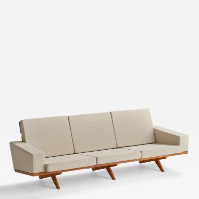 Georg Thams Sofa with Oak and Fabric Denmark 1964