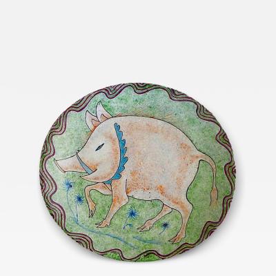 George Biddle George Biddle Hand Painted Glazed Ceramic Plate 2