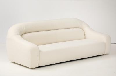 George Bighinello for Eurosalotto Attributed Sofa in Ivory Boucle Italy