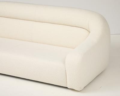 George Bighinello for Eurosalotto Attributed Sofa in Ivory Boucle Italy